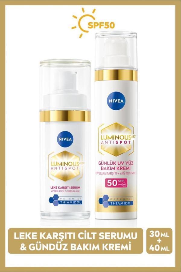 Luminous630 Thiamidol Etkili Leke Karşıtı Cilt Serumu30ml Ve Güneş Korumalı Gündüz Kremi 40ml,spf50 - Image 1