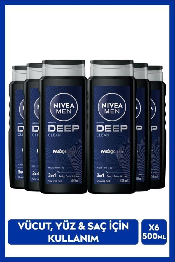 Men Deep Dimension Duş Jeli 500 ml X6 - Image 1