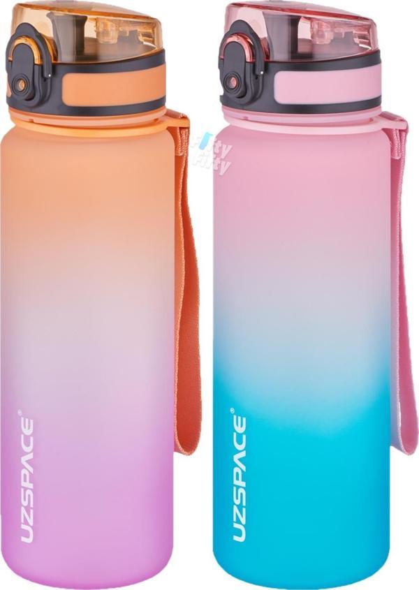 Uzspace 2'li Tritan Matara Seti 500 ml Çift Renk Softtouch FF Collection Tritan Su Matarası - Image 1