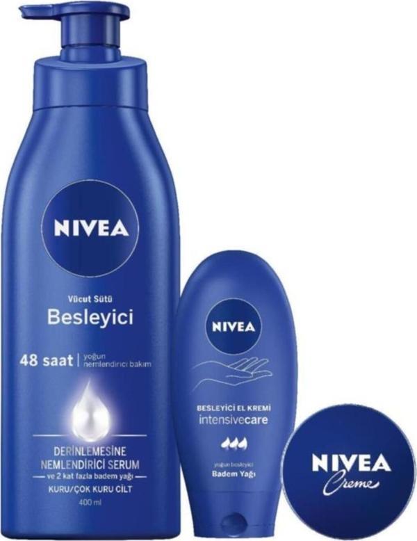 Creme 30ml, Yoğun Besleyici Vücut Sütü 400ml, Nemlendirici El Bakım Kremi 75ml, Kuru Cilt, Hyaluron - Image 1
