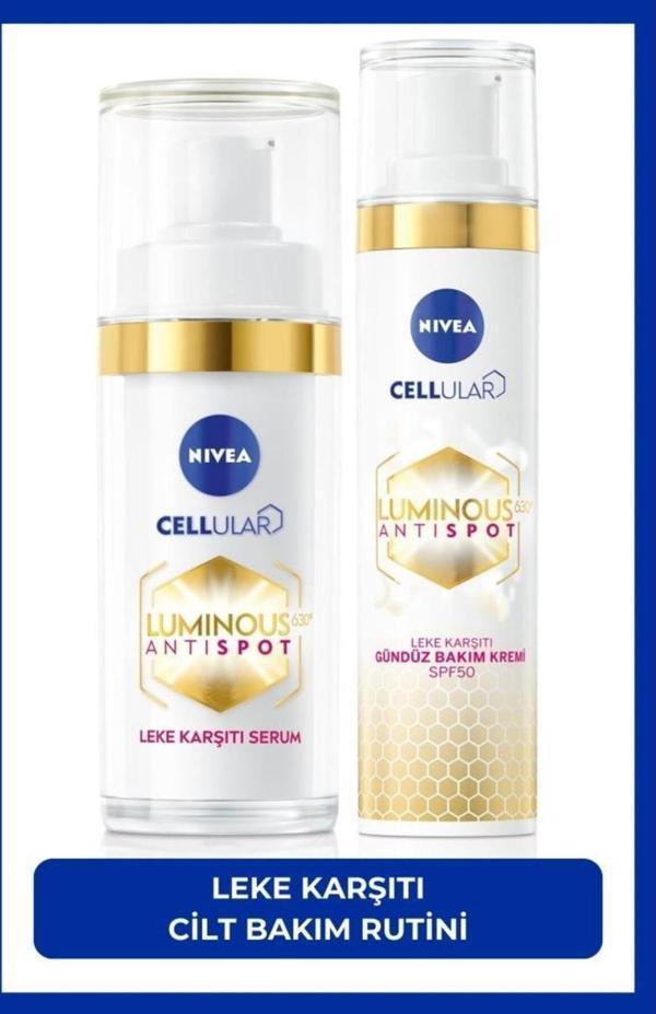 Luminous630 Leke Karşıtı Gündüz Yüz Kremi 40ml Ve Aydınlatıcı Cilt Bakım Serumu 30ml,hyaluroni - Image 1