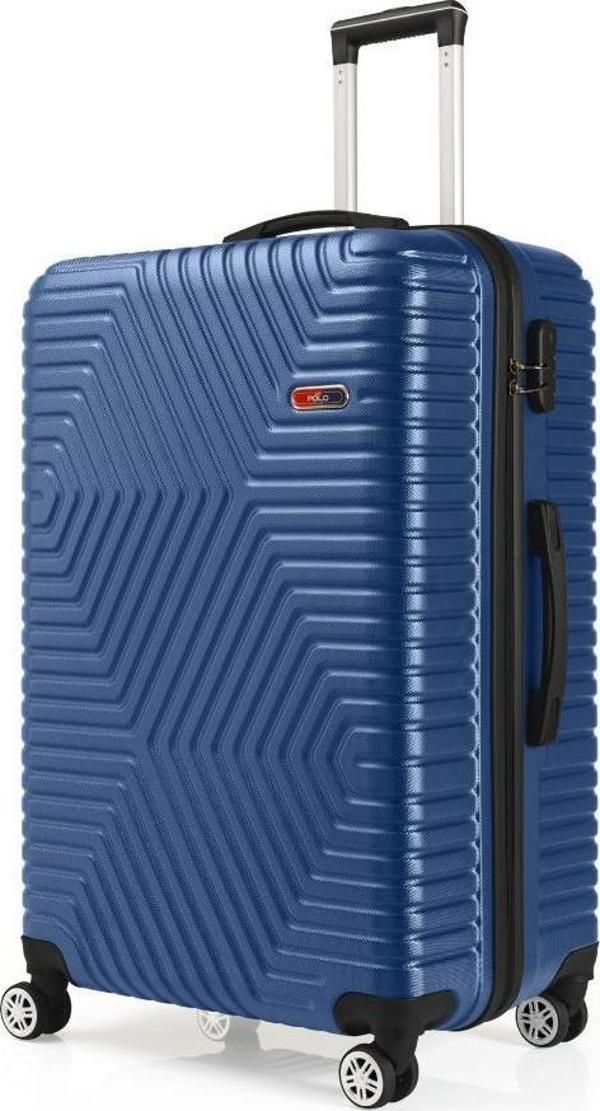 G&D Polo Suitcase Abs Çivit Mavi Büyük Boy Valiz 600.05-B - Image 1
