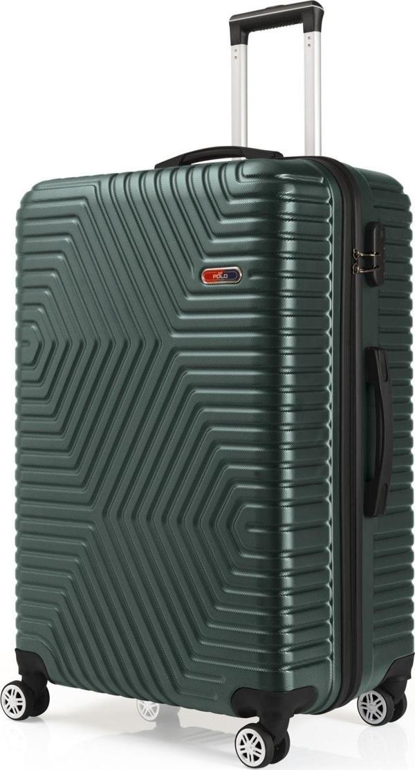 G&D Polo Suitcase Abs Haki Yeşil Büyük Boy Valiz 600.07-B - Image 1