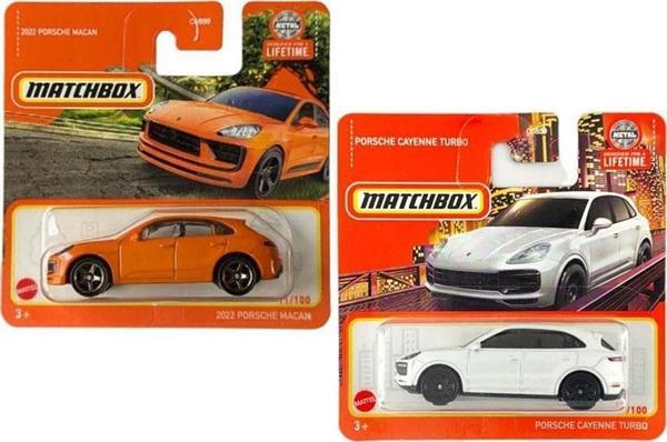 2 Araç Matchbox Set - Porsche Cayenne Turbo & 2022 Porsche Macan (1/64) - Image 1