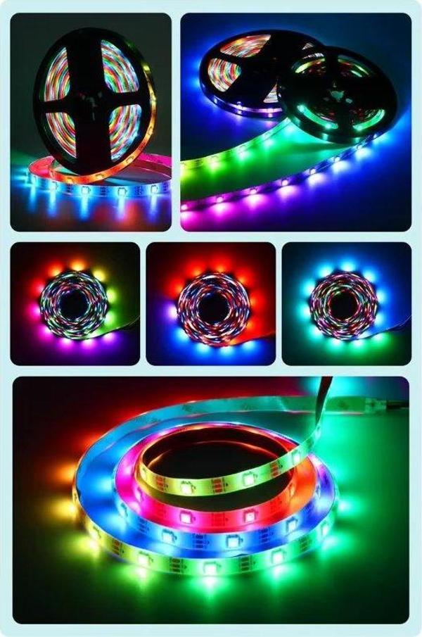 5050-60-RGBIC Tuya Wifi Bt Rgb Led Şerit 5 Metre IP65 - Image 1