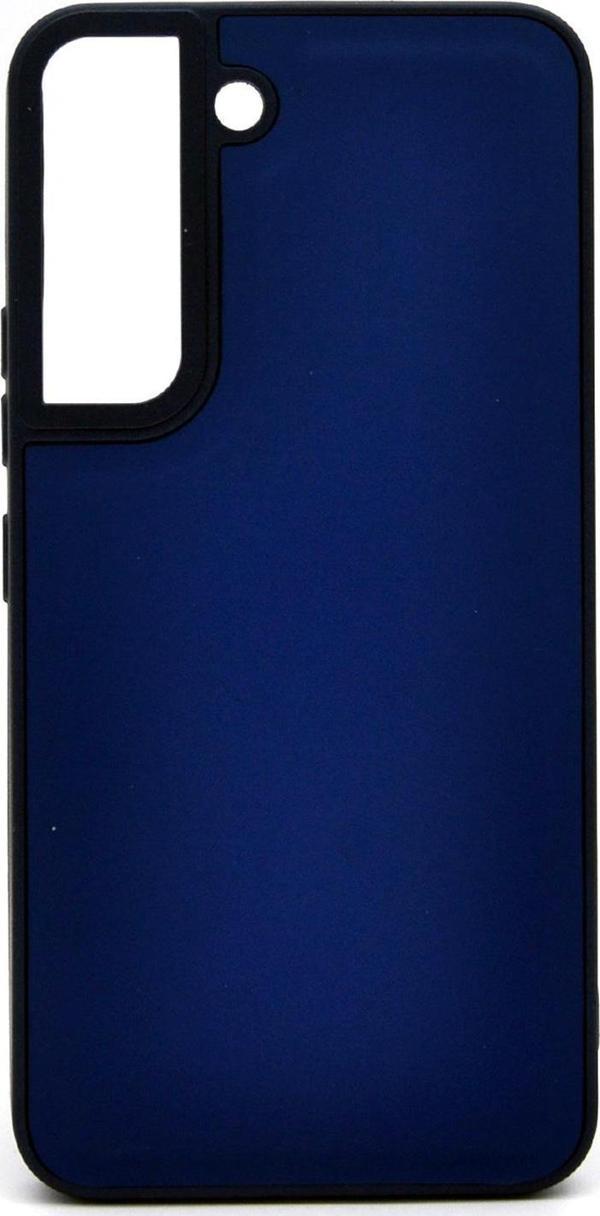 Samsung Galaxy S22 Uyumlu Deri Görünümlü Sert Kapak Kılıf Lacivert - Image 1