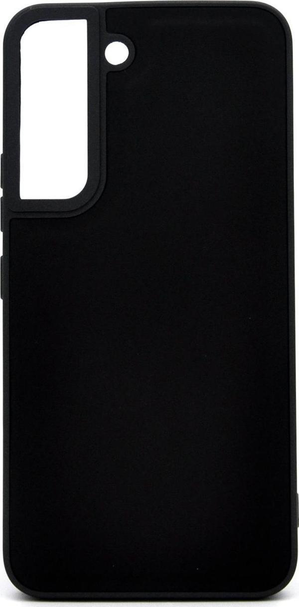 Samsung Galaxy S22 Uyumlu Deri Görünümlü Sert Kapak Kılıf Siyah - Image 1