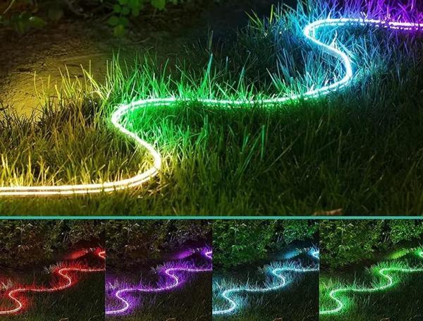 RGBIC Tuya Wifi Bt Silikon Neon Rgb Led Şerit IP67 10 Metre - Image 1