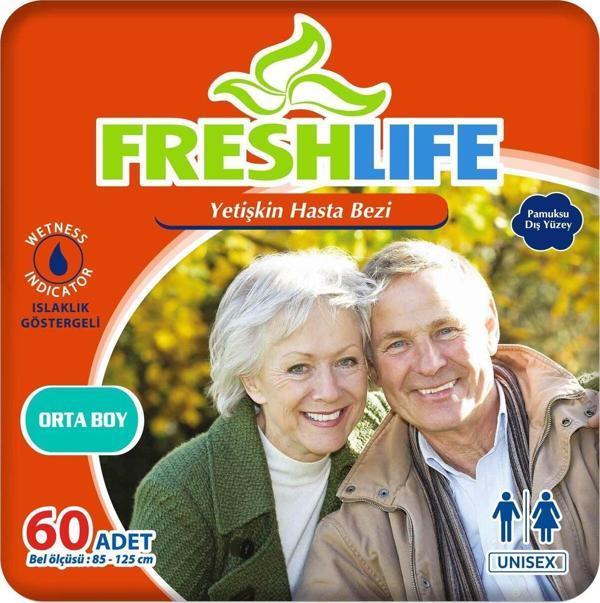 Freshlife 2'Li Medium Yetişkin Belbantlı Hasta Bezi 30X2 (60 Adet) - Image 1