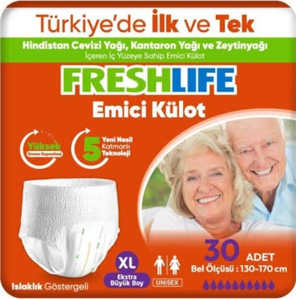 Freshlife 30'Lu Xl Ekstra Büyük Boy Emici Külotlu Hasta Bezi - Image 1