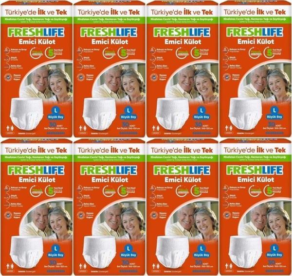 Freshlife Emici Külot Hasta Bezi Large - Büyük - L 240 Adet (8Pk x 30) - Image 1