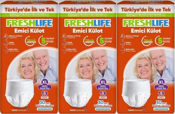 Freshlife Emici Külot Hasta Bezi Xl Ekstra Büyük 90 Adet (3Pk x 30) - Image 1