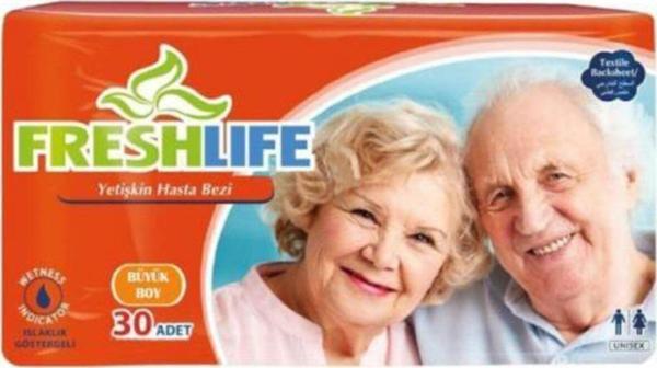 Freshlife Large 30'Lu Belbantlı Hasta Bezi - Image 1