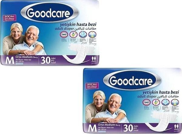 Goodcare Bel Bantlı Hasta Bezi 60 Adet Orta Medium - Image 1