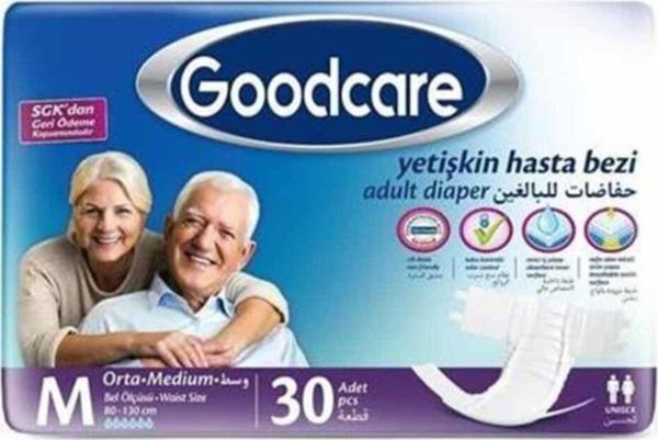 Goodcare Bel Bantlı Yetişkin Hasta Bezi Medium 30 Lu Paket - Image 1