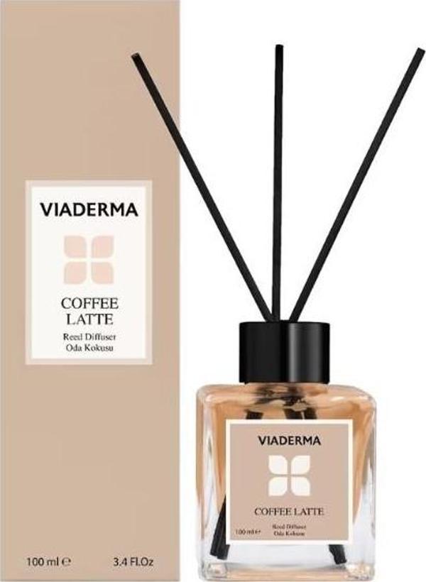 Viaderma Kare Şişe Kahve Esansı Bambu Çubuklu Oda Kokusu 100 ml - Image 1