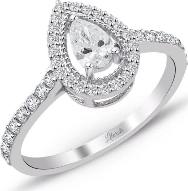 Lilarote Pırlanta 0.49 Ct Damla Pırlanta Yüzük - Image 1