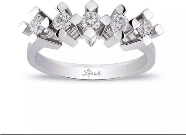 Lilarote Pırlanta 0.50 Ct Pırlanta Beştaş Yüzük - Image 1