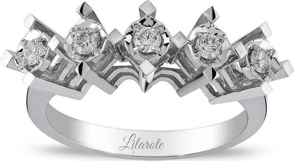 Lilarote Pırlanta 0.25 Ct Beştaş Pırlanta Yüzük - Image 1