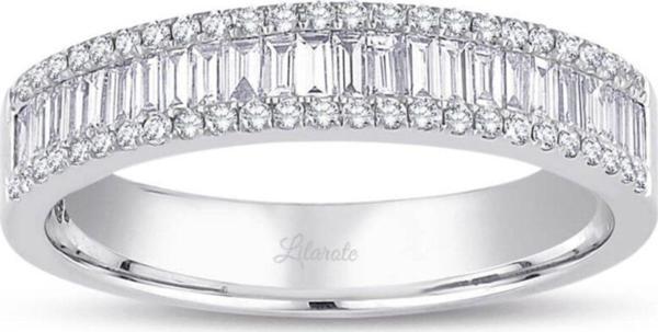 Lilarote Pırlanta 0.61 Ct. Baget Yarım Tur Pırlanta Yüzük - Image 1