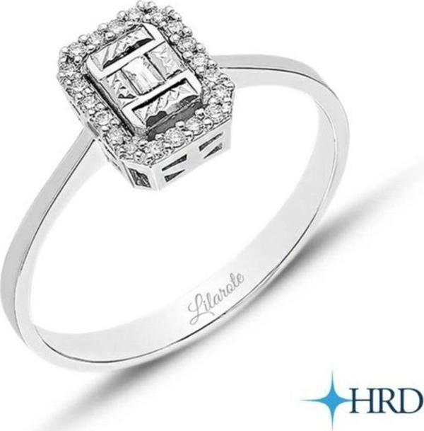 Lilarote Pırlanta Modern Tasarım 0.19 Ct Baget Pırlanta Yüzük - Image 1