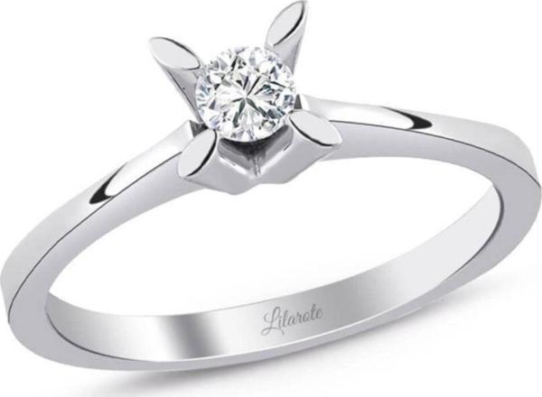 Lilarote Pırlanta 0.10 Ct Tektaş Pırlanta Yüzük - Image 1