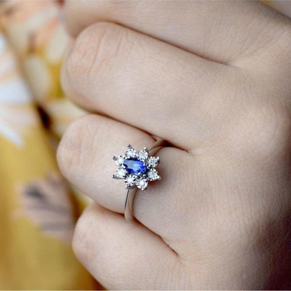 Lilarote Pırlanta 0.42 Ct.Safir Pırlanta Yüzük - Image 1