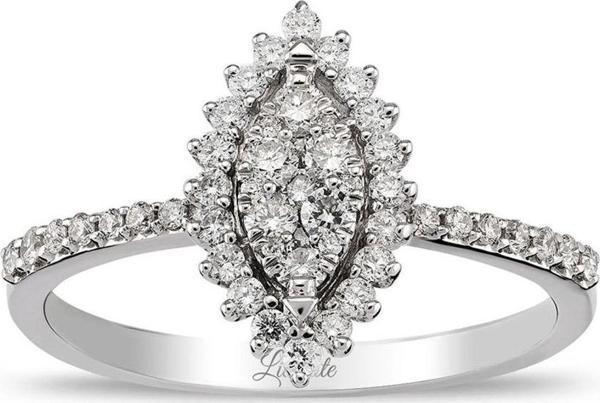 Lilarote Pırlanta 0.39 Ct Pırlanta Baget Yüzük - Image 1