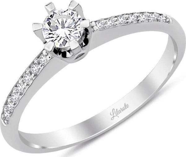 Lilarote Pırlanta Tektaş Pırlanta Yüzük 6 Tırnaklı 0.35 Ct - Image 1