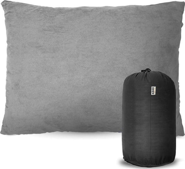 Haegs Kamp Yastığı, Seyahat Yastığı, Silikon Elyaf Dolgulu Hafif Küçük Yastık, Orta Sertlikte, Nefes Alabilir Kılıf, Kamp, Uçak Ve Araba İçin İdeal 30X45Cm Gri - Image 1