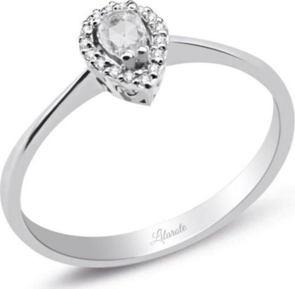 Lilarote Pırlanta 0.15 Ct Damla Pırlantalı Yüzük - Image 1