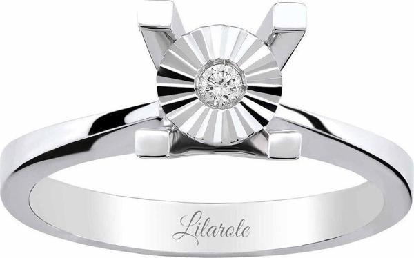Lilarote Pırlanta 0.03 Ct Tektaş Pırlanta Yüzük - Image 1