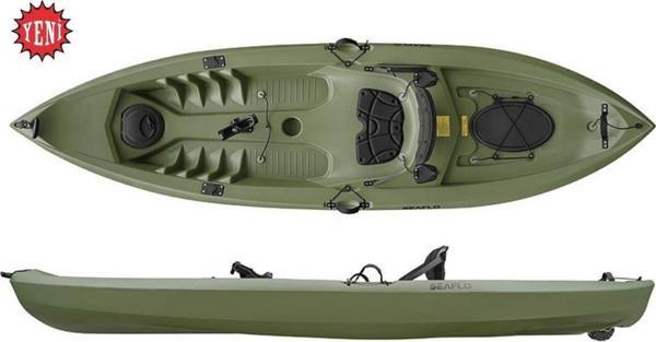 Seaflo Tek Kişilik Balıkçı Kano Yeşil - Image 1