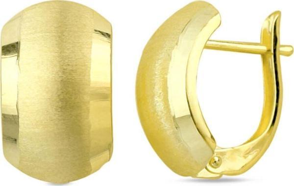 Lilarote Pırlanta Kadın Gold Gösterişli Kalın Model Altın Küpe - Image 1