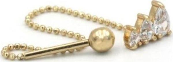 Lilarote Pırlanta Damla Taşlı Tragus Küpe - Image 1