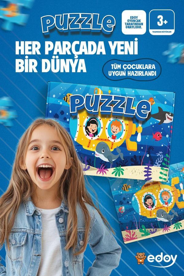 Edoy Submarine Minik Eller İçin Büyük Eğlence: 24 Parça Çocuk Puzzle! - Image 1