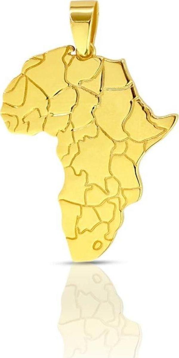 Lilarote Pırlanta Afrika Altın Kolye Ucu - Image 1