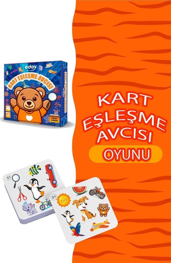 Edoy Oyuncak Kart Eşleme Avcısı Nesne Avı: 54 Kartta Eşleme Serüveni Zeka Oyunu Kutu Oyunu - Image 1