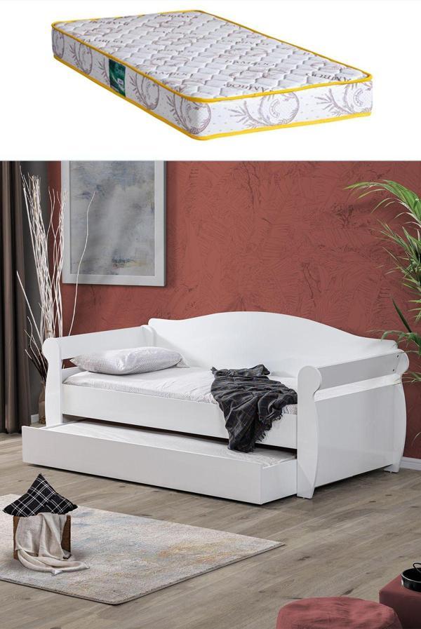 Karyola, Taht Beyaz Yavrulu Yatak + 1 Adet Comfort Yatak - Image 1