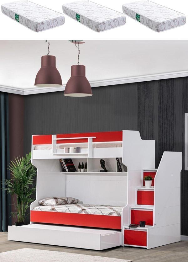 Ranza, Cesur Yavrulu Ranza - Kırmızı 3 Adet Comfort Yatak - Image 1