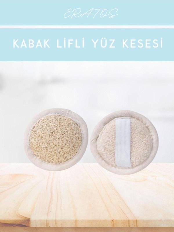 Kesecim Doğal Kabak Lifli Hakiki Yüz Kesesi - Banyo Hamam Kesesi - Image 1