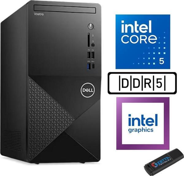 Dell Vostro 3030 mt Intel Core I5 12400 48GB Ddr5 512GB SSD Windows 11 Pro Intel® UHD Graphics 730 Masaüstü Bilgisayar N3030I5EMEAP22 + Zetta USB Bellek - Image 1