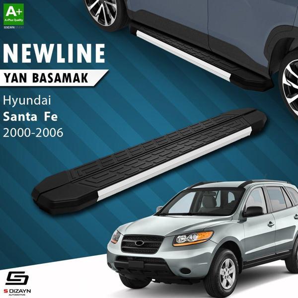 S-Dizayn Hyundai Santa Fe NewLine Aluminyum Yan Basamak 163 Cm 2000-2006 A+ Kalite - Image 1
