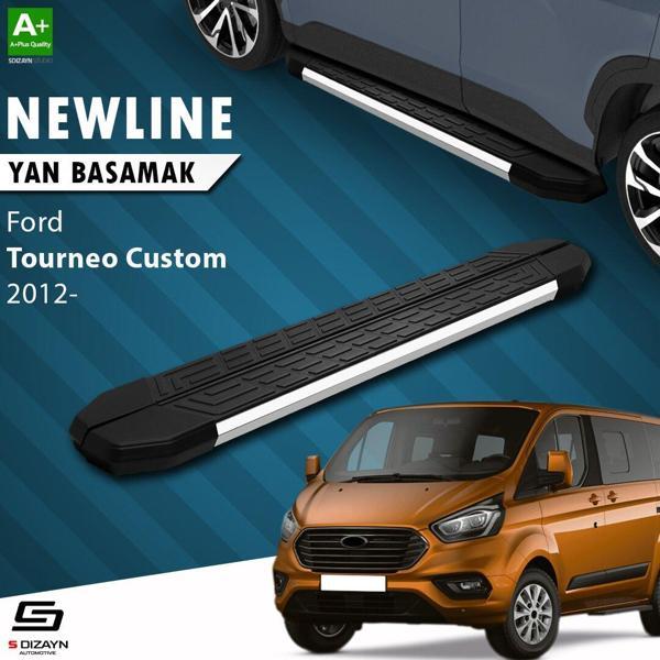 S-Dizayn Ford Tourneo Custom Kısa Şase NewLine Krom Yan Basamak 203 Cm 2012-2023 A+ Kalite - Image 1
