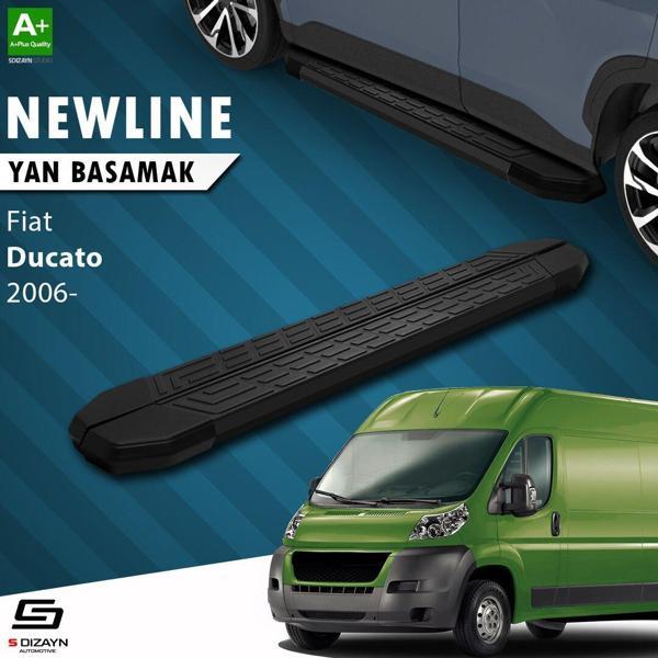 S-Dizayn Fiat Ducato 3 Kısa Şase NewLine Siyah Yan Basamak 203 Cm 2006-2014 A+ Kalite - Image 1