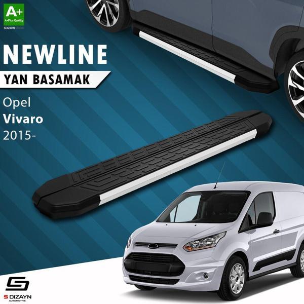 S-Dizayn Opel Vivaro B Kısa Şase NewLine Aluminyum Yan Basamak 223 Cm 2015-2018 A+ Kalite - Image 1
