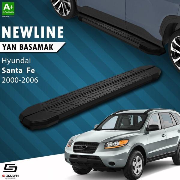 S-Dizayn Hyundai Santa Fe NewLine Siyah Yan Basamak 163 Cm 2000-2006 A+ Kalite - Image 1