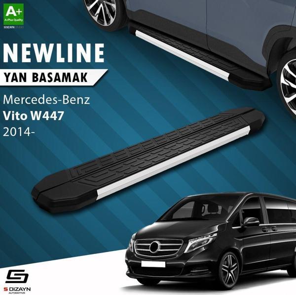 S-Dizayn Mercedes Vito W447 Kısa Şase NewLine Aluminyum Yan Basamak 233 Cm 2014-2020 A+ Kalite - Image 1