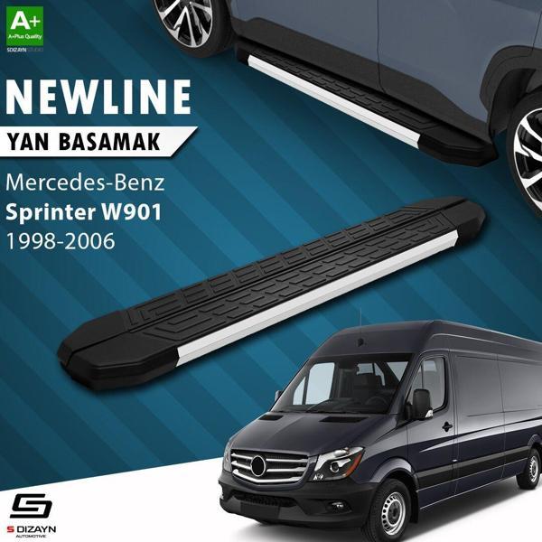S-Dizayn Mercedes Sprinter W901 Orta Şase NewLine Aluminyum Yan Basamak 263 Cm 1998-2006 A+ Kalite - Image 1