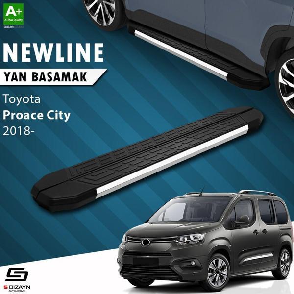 S-Dizayn Toyota Proace City Uzun Şase NewLine Krom Yan Basamak 213 Cm 2018 Üzeri A+ Kalite - Image 1
